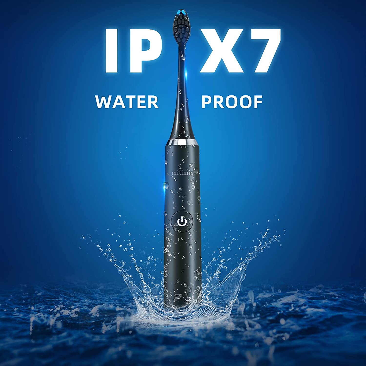 Mitimi Electric Toothbrush, Rechargeable Power Sonic Toothbrush with 4