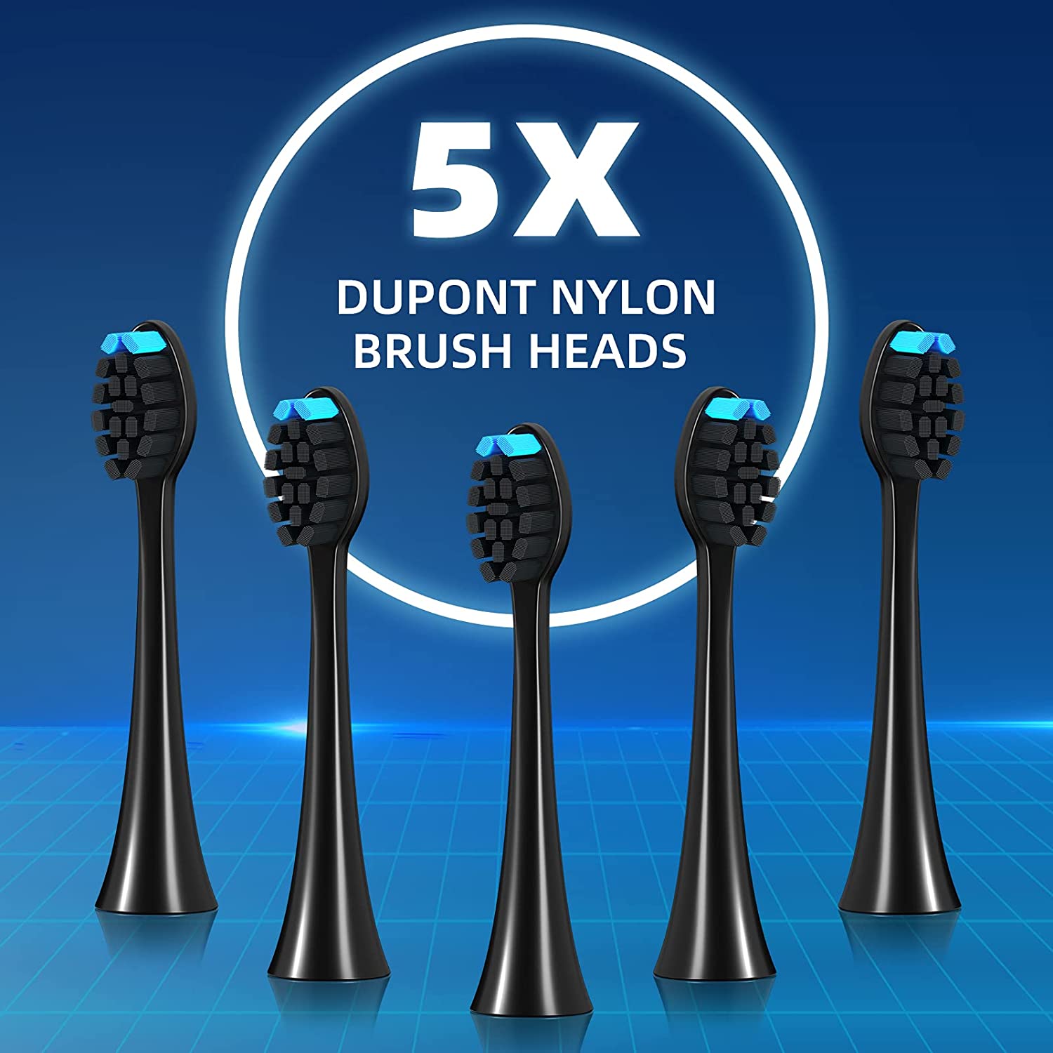 Mitimi Electric Toothbrush, Rechargeable Power Sonic Toothbrush with 4